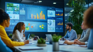 A group of executives explore custom energy RFPs with an energy procurement specialist.
