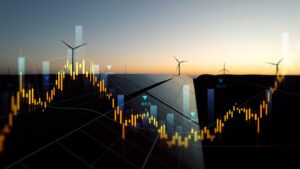An energy grid with variable pricing to symbolize energy risk management.