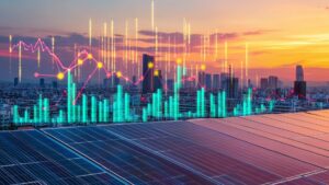A graph showing renewable energy procurement fluctuations.