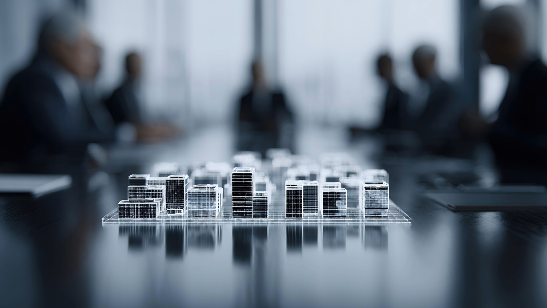 Stakeholders meet with a CEO to discuss energy demand management strategies and ROI.