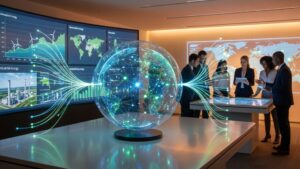 Energy procurement specialists monitor centralized data to make electricity buying decisions.