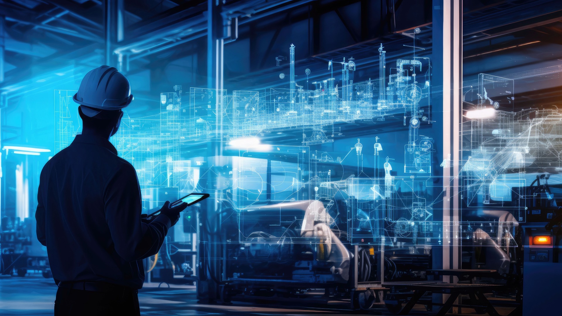 An energy procurement specialist monitors energy usage in an industrial building.