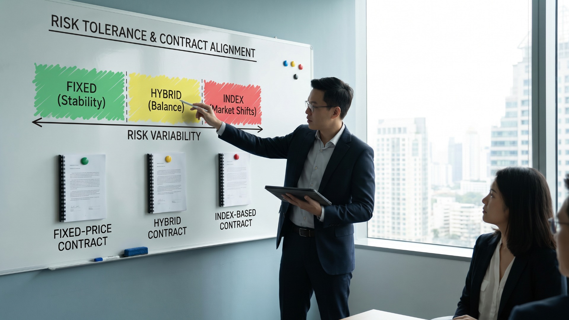 An energy procurement specialist explains how to align risk tolerance with contract structure.