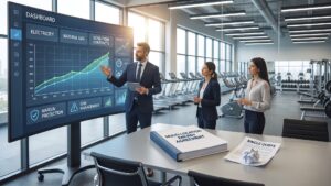 Energy procurement specialists discuss energy contract oversight for gyms.